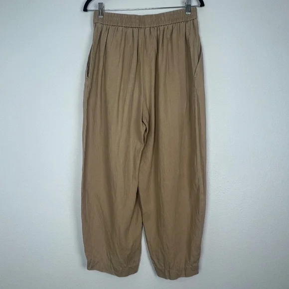 United Colors of Benetton | Tan Linen Pants Wide Leg  Breathable Summer Casual M - Picture 4 of 8